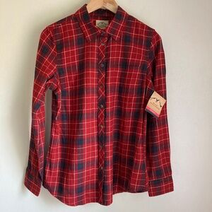 New Blue Mountain women’s plaid Shirt